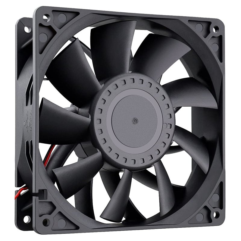 Wathai 140mm x 38mm Case Fan 12V Exhaust Fan Dual Ball High Airflow 220CFM 3000RPM DC High Static Pressure CFM Fan for DIY Project Ventilation Cooling - Image 5